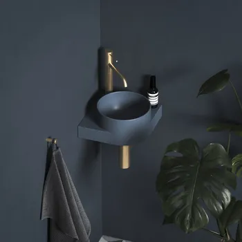 Umyvadlo Umývátko Yard 28 C, s otvorem pro baterii, bez přepadu, Deepsea Blue