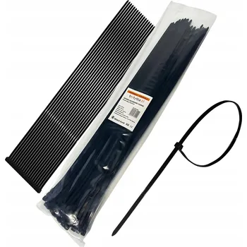 Stahovací páska Stahovací pásky kabelové Stahovací Pásky UV Odolné, silné, 100 ks, 4,8 x 430 mm, černé