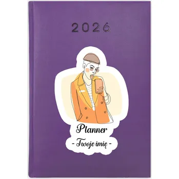 Kalendář Knihový kalendář 2026 A5 fialový