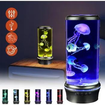 Lampička UMĚLÁ RYBA LÁVOVÁ LAMPA LED, RELAXAČNÍ DEKORAČNÍ LAMPA DO LOŽNICE