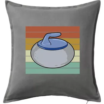 Polštář Curling vintage - Polštář 50x50 - 50x50 - Pouze potah ( Tmavě šedý melír )