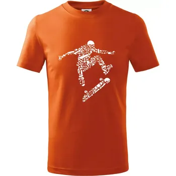 Chlapecké oblečení Skater icons - Tričko dětské bavlněné - 122 cm/6 let ( Oranžová )