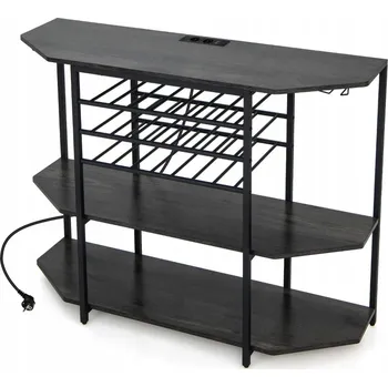 Knihovna Regál Costway 120 cm x 92 cm x 40 cm, odstíny šedé