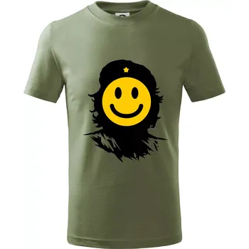 Dětská móda Che Smiley - Tričko dětské bavlněné - 146 cm/10 let ( Khaki )