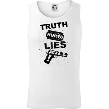 Truth Hurts lies kill - Tílko pánské Core - L ( Bílá )