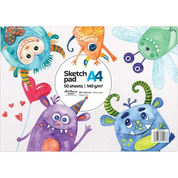 Drasca Art EOOD Lepený blok Příšerky (140g/m2, 50 listů) A4