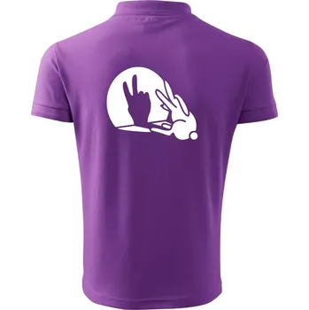 Pánská košile Zajíc stín mír - Polokošile pánská Pique Polo 203 - 4XL ( Fialová )