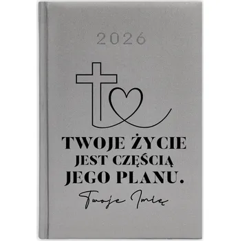 Kalendář Knižní kalendář 2026 A5 FunnyCase stříbrný