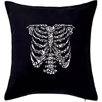 Polštář Kostra ptáci ikony - Polštář 50x50 - 50x50 - Pouze potah ( Černá )