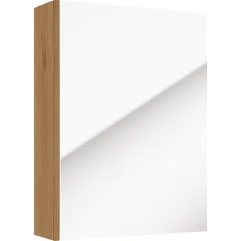 Koupelnový nábytek Koupelnová skříňka se zrcadlem 60x50x15 cm závěsná úzká dub craft