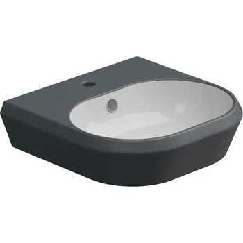 Umyvadlo Umyvadlo Cruise, keramické, dvoubarevné, 50x48 cm, CRLAVBW50BI000028