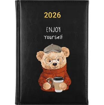 Diář Knižní kalendář 2026 A5 FunnyCase černý