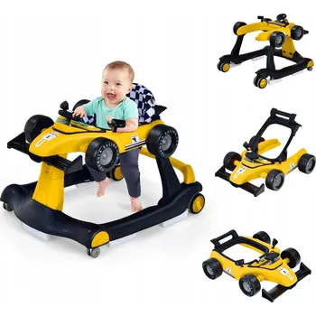 Dětské chodítko Nastavitelný chodítko Costway BC10021YW žluté