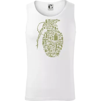 Granát ikony - Tílko pánské Core - S ( Bílá )