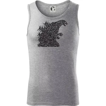 Godzilla ikony asie - Tílko pánské Core - 2XL ( Tmavě šedý melír )