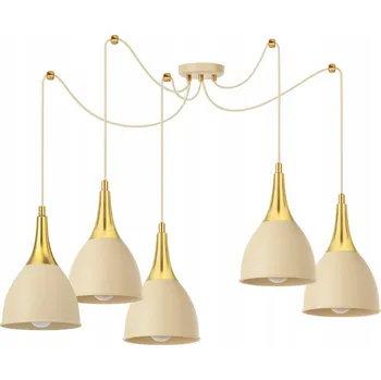 ZÁVĚSNÉ STROPNÍ SVÍTIDLO MODERNÍ LUSTR LOFT BÉŽOVÁ KAŠMÍROVÁ LED