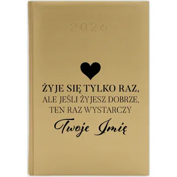 Kalendář Knižní kalendář 2026 A5 FunnyCase zlatý