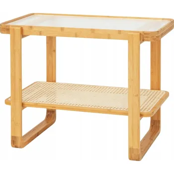 Konferenční stolek Konferenční stolek Costway obdélníkový 70,5 x 44,5 x 54,5 cm, odstíny hnědé