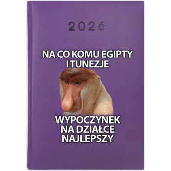 Kalendář Knižní kalendář 2026 A5 FunnyCase fialový