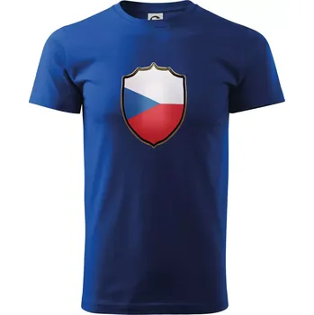 Česká vlajka erb - Triko extra velké (5-8XL) - 6XL ( Královská modrá )