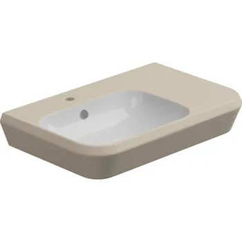 Umyvadlo Cruise, keramické, dvoubarevné, 80x48 cm, CRLAVBW80BI000034