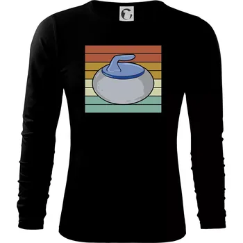 Pánské oblečení Curling vintage - Triko s dlouhým rukávem FIT-T long sleeve - S ( Černá )