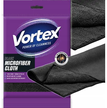 Utěrka Vortex Semi Towel Black Utěrka z Mikrovlákna Černá Univerzální 30×50cm