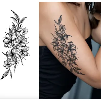 Tetování Polopermanentní tetování květiny dámské dočasné omyvatelné na ruku velké třešně