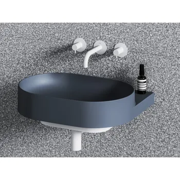 Umyvadlo Umyvadlo Yard 60, bez otvoru pro baterii, bez přepadu, Deepsea Blue