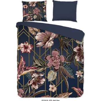 Povlečení Tmavě modré povlečení na dvoulůžko/prodloužené z mikrovlákna 200x220 cm Jos – Good Morning ID_1808288