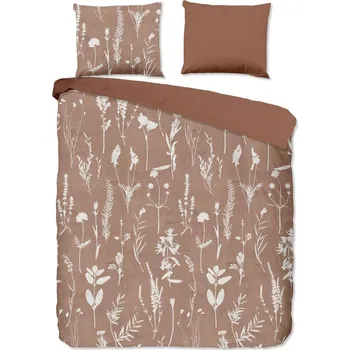 Povlečení Hnědé bavlněné povlečení na jednolůžko/prodloužené 140x220 cm Rav – Good Morning ID_1808338