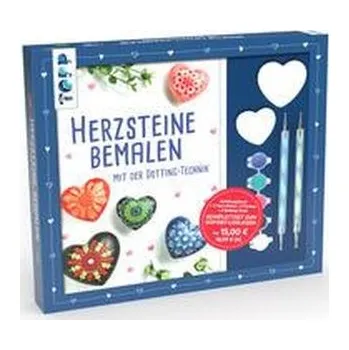 Kreativ-Set Herz-Steine bemalen mit der Dotting-Technik - Condamin, Maja