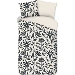 Černé/béžové bavlněné povlečení na jednolůžko/prodloužené 140x220 cm Emilia – Good Morning ID_1808434