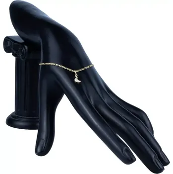 Přívěsek Odnímatelný přívěsek na náramek ze zlata 585 - půlměsíc zdobený kubickými zirkony