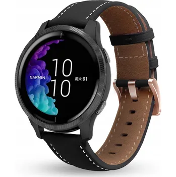 Řemínek na hodinky KOŽENÝ ŘEMÍNEK PRO GARMIN VENU 2s 3s FORERUNNER 255s 265s VIVOACTIVE 3s 4s