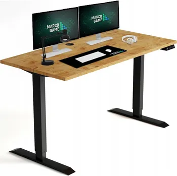 Počítačový stůl Obdélníkový herní stůl MARCO GAME 135 x 65 x 118 cm, dub lancelot