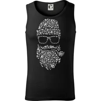 Vousáč složený z ptáků - Tílko pánské Core - XL ( Černá )