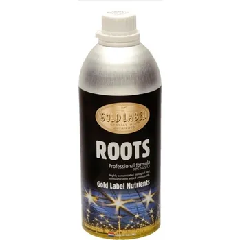 Hnojivo Gold Label Roots 500ml (Gold Label Ultra Roots je silně koncentrovaný kořenový a růstový stimulátor navržený speciálně pro sazenice a řízky během vegetativní fáze růstu rostlin. Objem 500ml.)