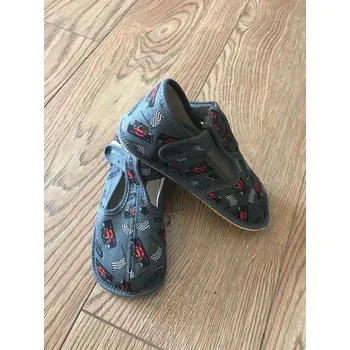 Dívčí bačkory Beda barefoot Bačkůrky zúžené (SLIM) - šedá formule/grey formula, Boty Beda Velikost: 29