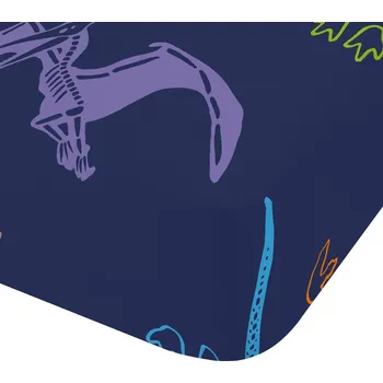 Prostěradlo Modré napínací dětské prostěradlo na jednolůžko 90x190 cm Prehistoric Dinosaurs – Catherine Lansfield ID_1800103