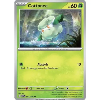 Sběratelská karetní hra Cottonee 004/086 - White Flare Typ karty: Reverse Holo