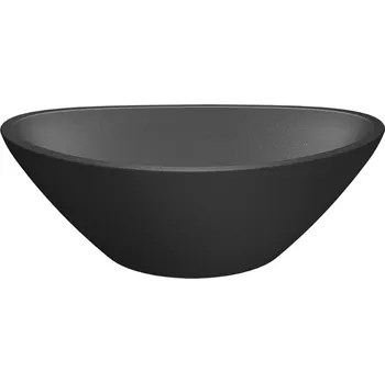 Umyvadlo Laveo Vela, granitové umyvadlo na desku 340x200x130 mm, černá, LAV-VGV1710T