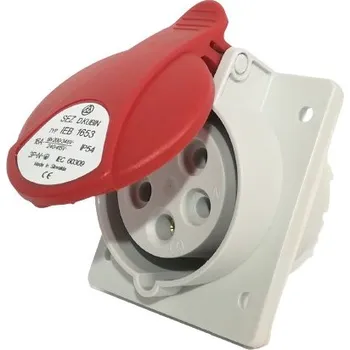 Elektrická zásuvka SEZ DK Zásuvka vestavná šikmá, bezšroubová, 400 V, IP 54, 16 A, 5-pól
