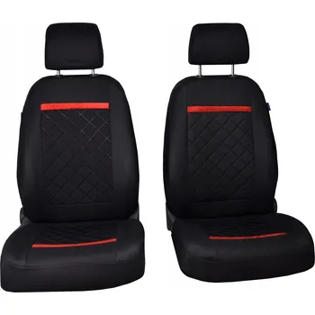 Potah sedadla Autopotahy černé s vodorovným červeným pruhem - NISSAN MICRA