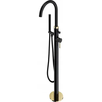 Vodovodní baterie Volně stojící vanová a sprchová baterie s jednou pákou Omnires zlatá