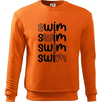 Pánská mikina Swim nápis - Mikina Essential pánská - 2XL ( Oranžová )