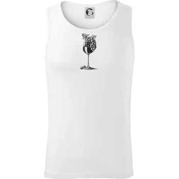 Sklenice plná vína - Tílko pánské Core - S ( Bílá )