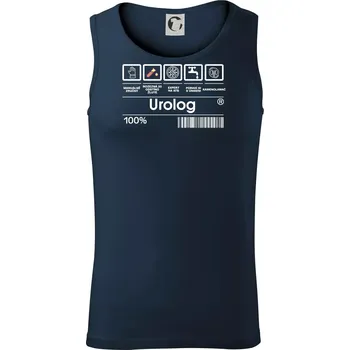 Čárový kód - urolog - Tílko pánské Core - XL ( Námořní modrá (velmi tmavá - téměř černá) )