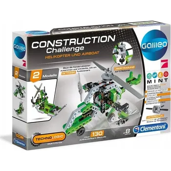 ostatní stavebnice Clementoni Galileo Construction Helicopter 130dílné Stavebnice