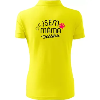 Jsem máma Ovčáka - Polokošile dámská Pique Polo - 3XL ( Citrónová )